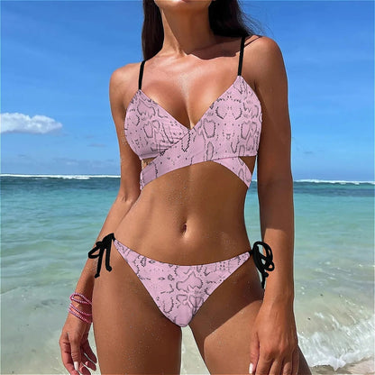 Jara® | Snakeskin Pattern Bikini Swimsuit