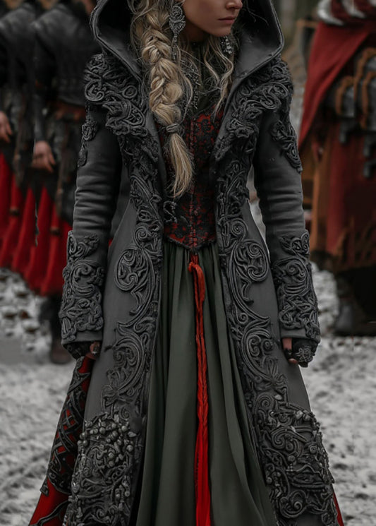 Women's Vintage Viking Tribal Celtic Art Cozy Long Cardigan artswardrobe