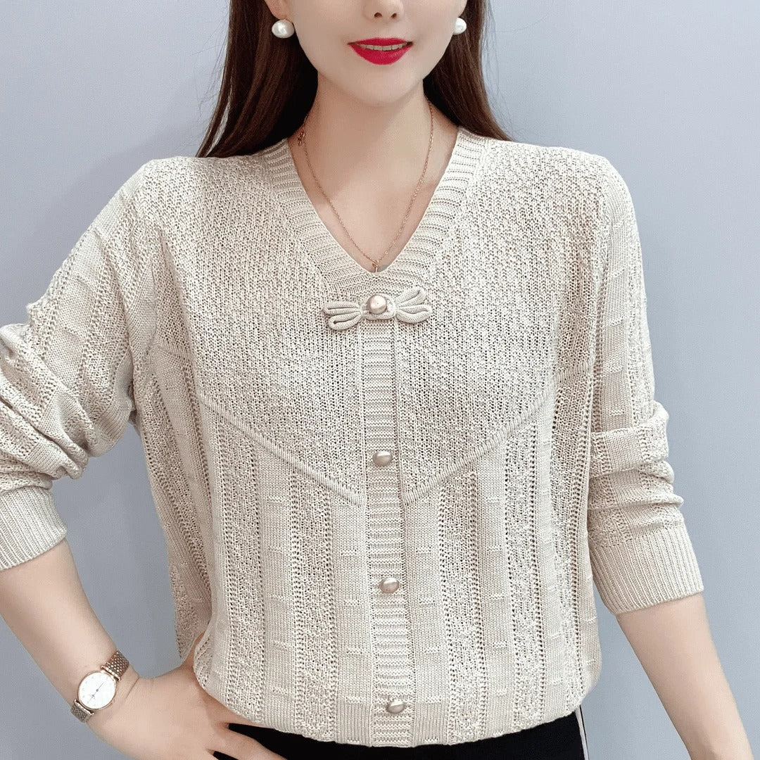 Trinidad® | Simple and versatile hollow knit sweater