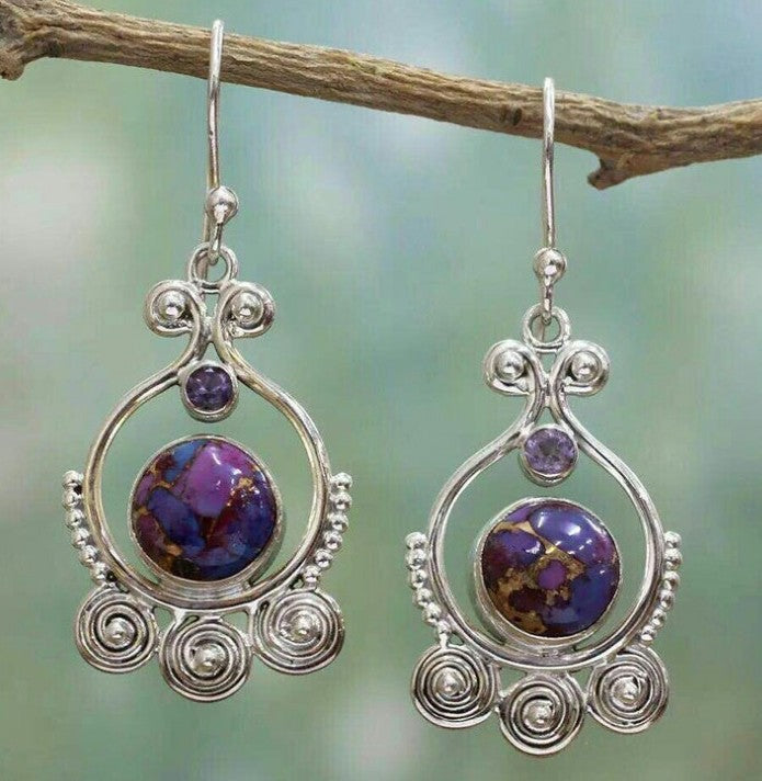 Argento Orecchino vintage fatto a mano