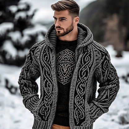 Men's Viking Kyle Style Extra Thick Hooded Zip-up Sweater elevenforest