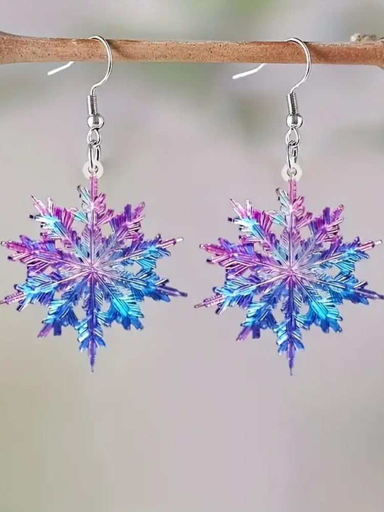 Comstylish Vintage Gradient Snowflakes Earrings