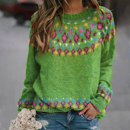 Fairman Island Geometric Contrast Sweater elevenforest