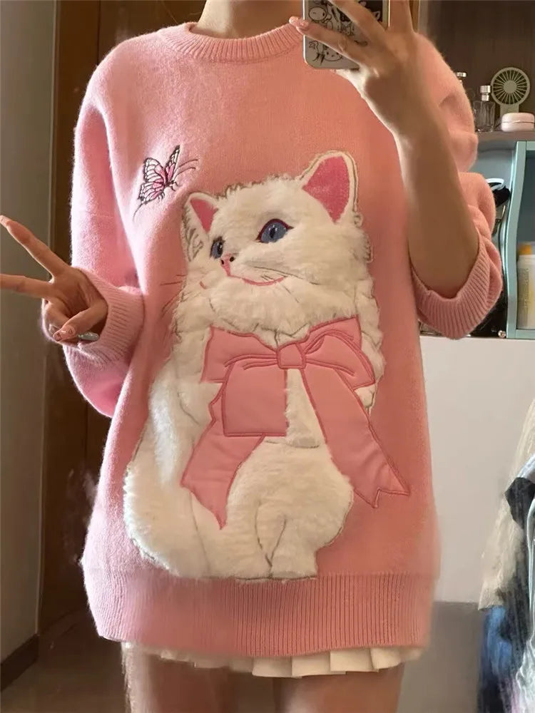 Eugenia® | Adorable cat sweater for women