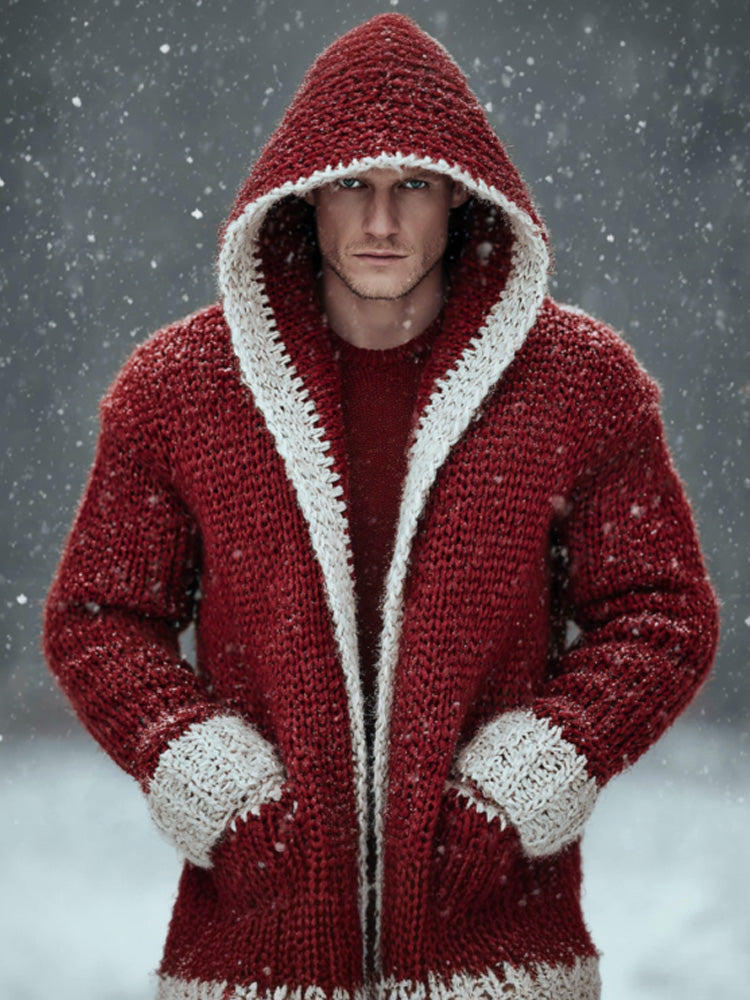 Men's Vintage Christmas Chunky Knit Contrast Sweater artswardrobe