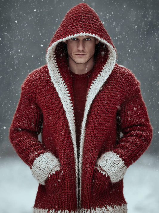 Men's Vintage Christmas Chunky Knit Contrast Sweater artswardrobe