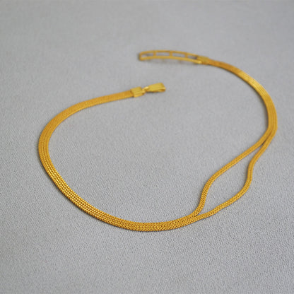 Argento Collana artigianale delicato