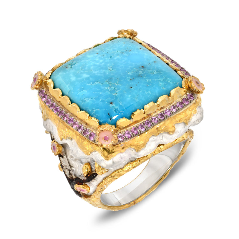 Oro Anello artigianale delicato