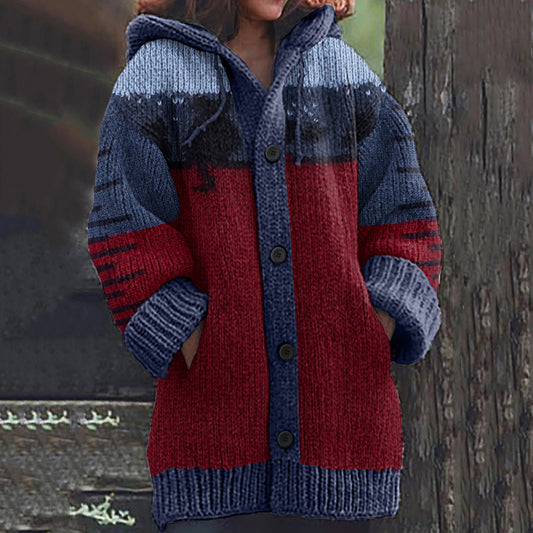 Vintage Cute Black Cat Pattern Knitted Warm Sweater elevenforest