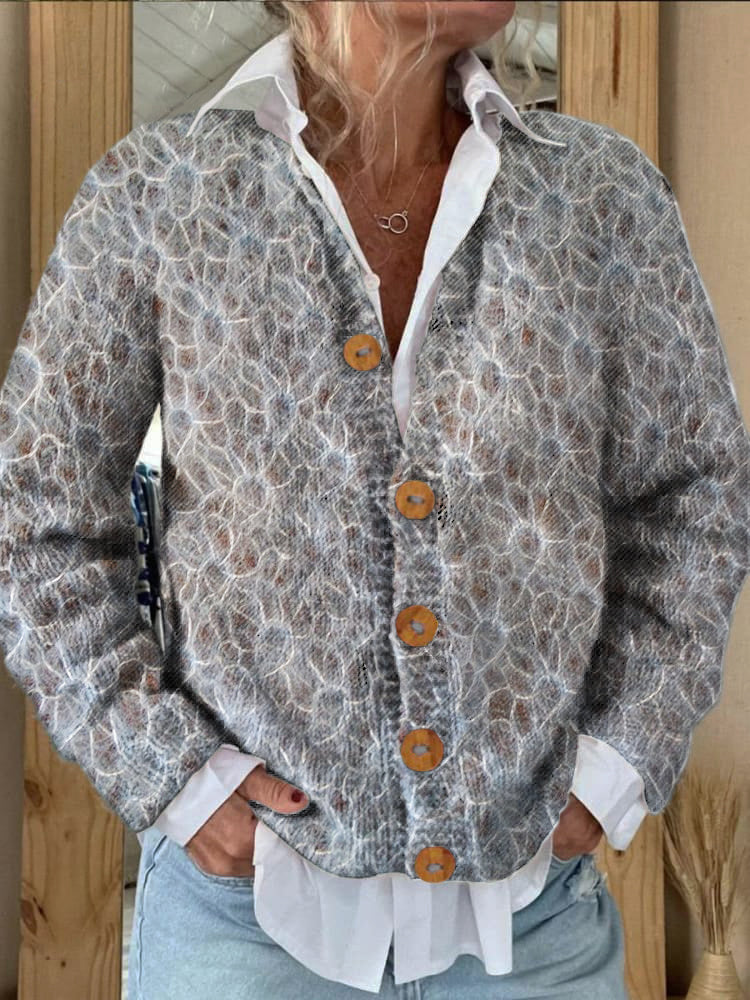 Icelandic Style Women's Knit Sweater Cardigan elevenforest
