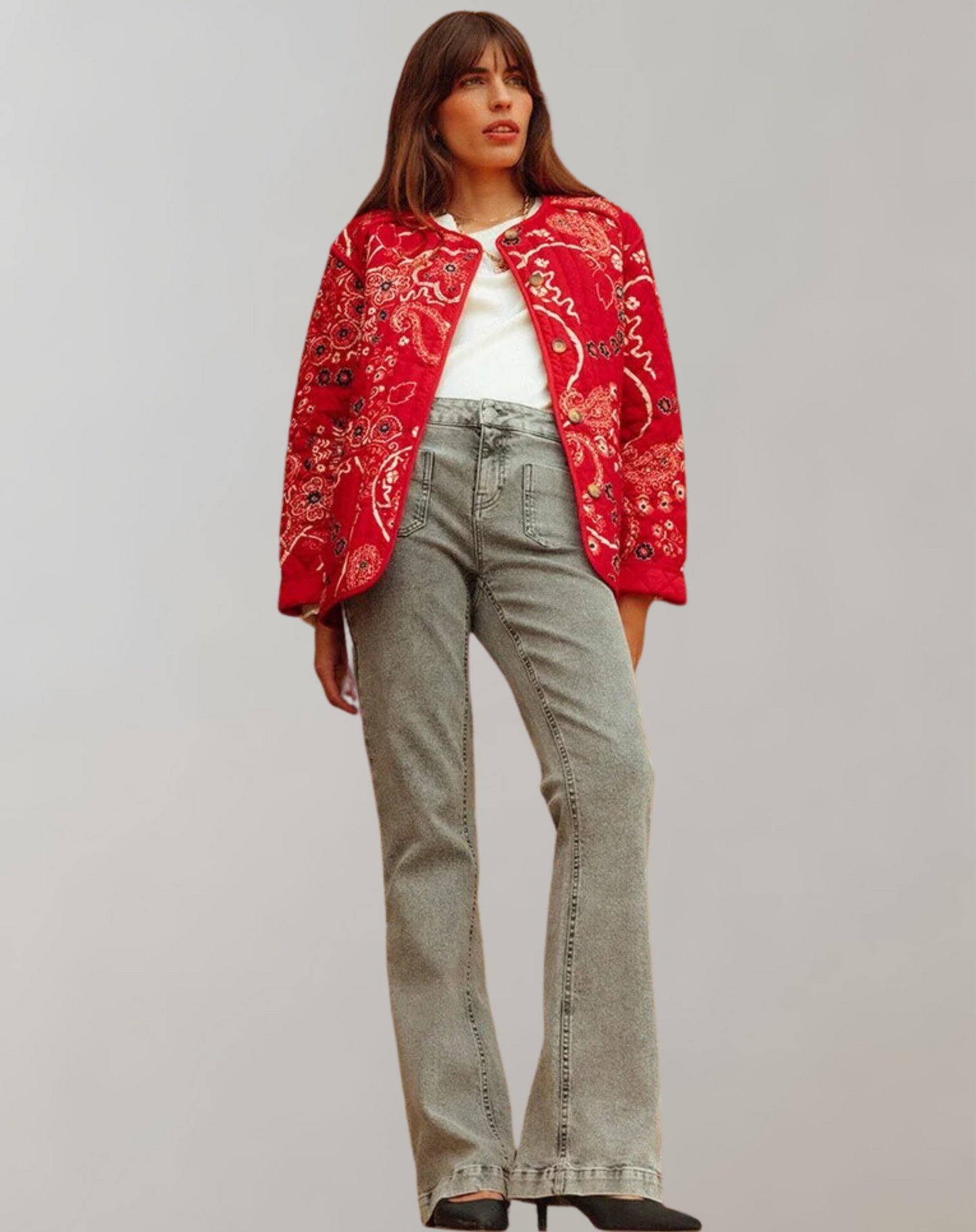 LP | Giacca morbida casual stampata