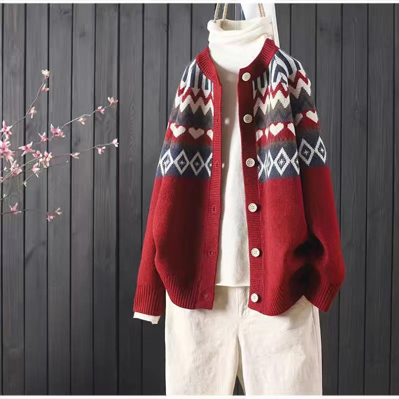 Vintage Totem Long Sleeve Knit Cardigan elevenforest