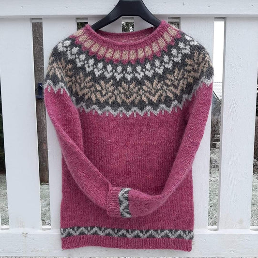 Vintage Icelandic Knitted Jacquard Sweater (Unisex) elevenforest