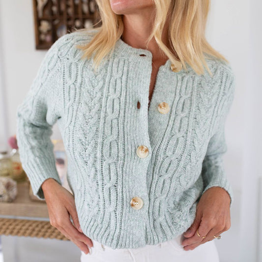 Ofelia® | Simple, fresh blue long-sleeved sweater