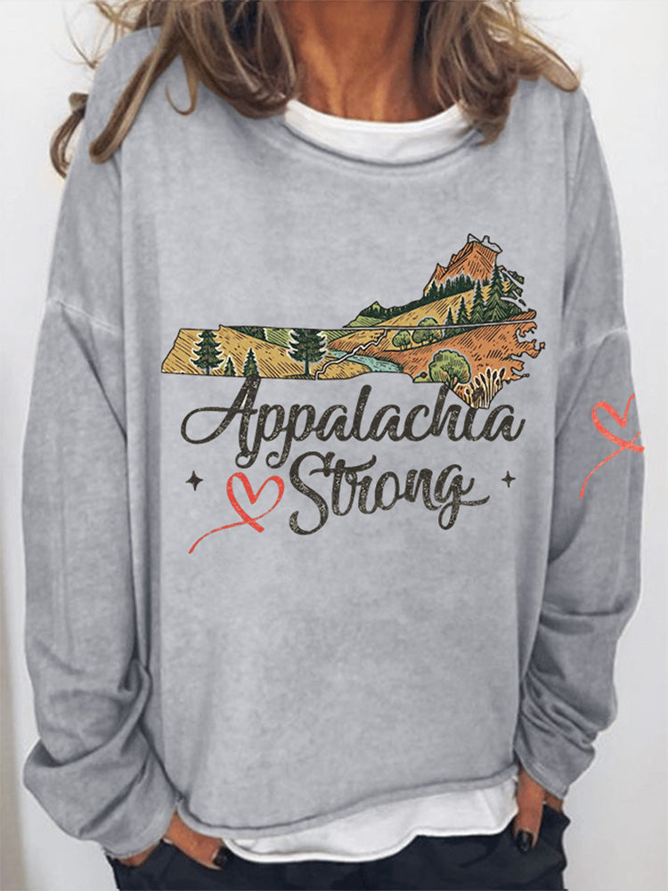 Comstylish Appalachian Strong Printed Sweatshirt