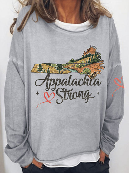 Comstylish Appalachian Strong Printed Sweatshirt
