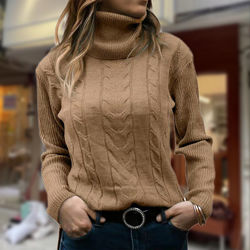Diana® | Luxurious rib knit turtleneck sweater for women