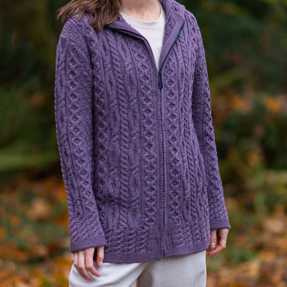Women's Clan Pattern Zip Hooded Sweater artswardrobe