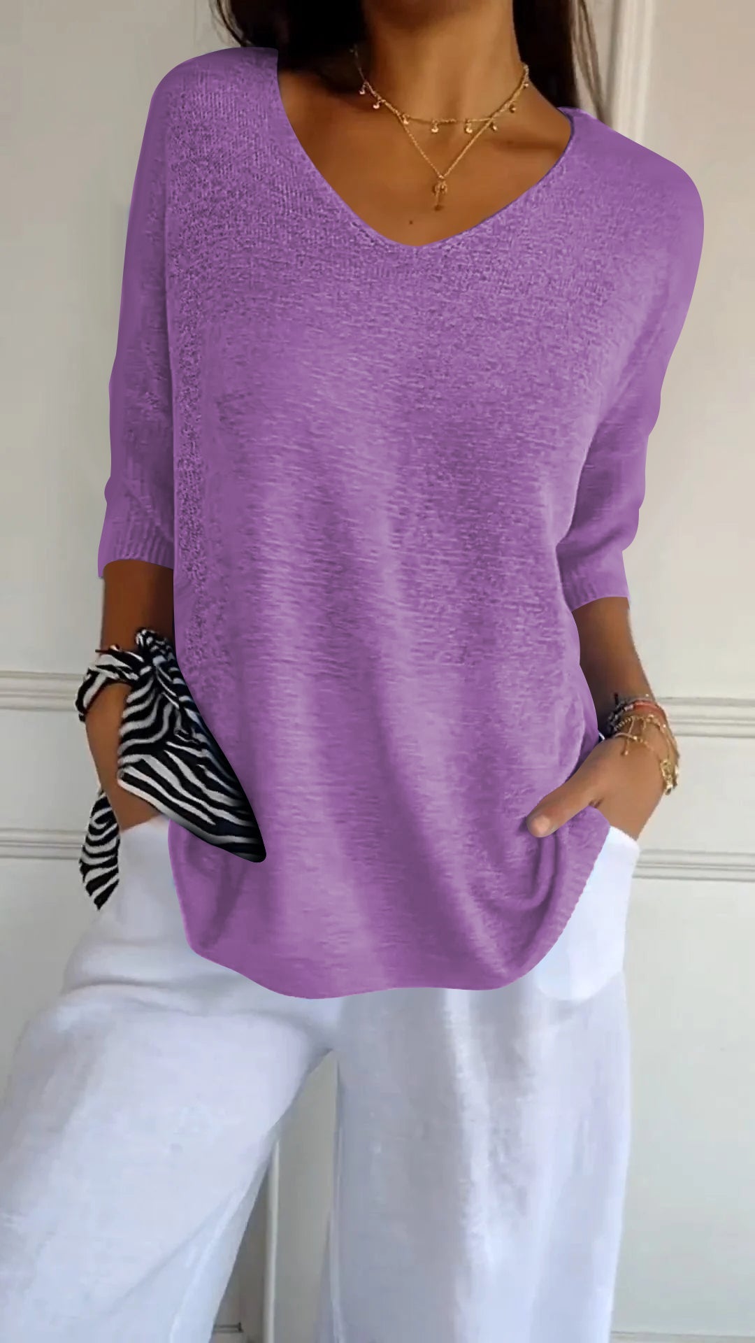 Maglione dal design curato