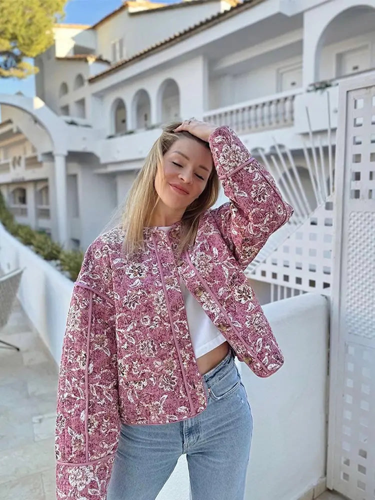 JO | Incantevole cappotto floreale da donna