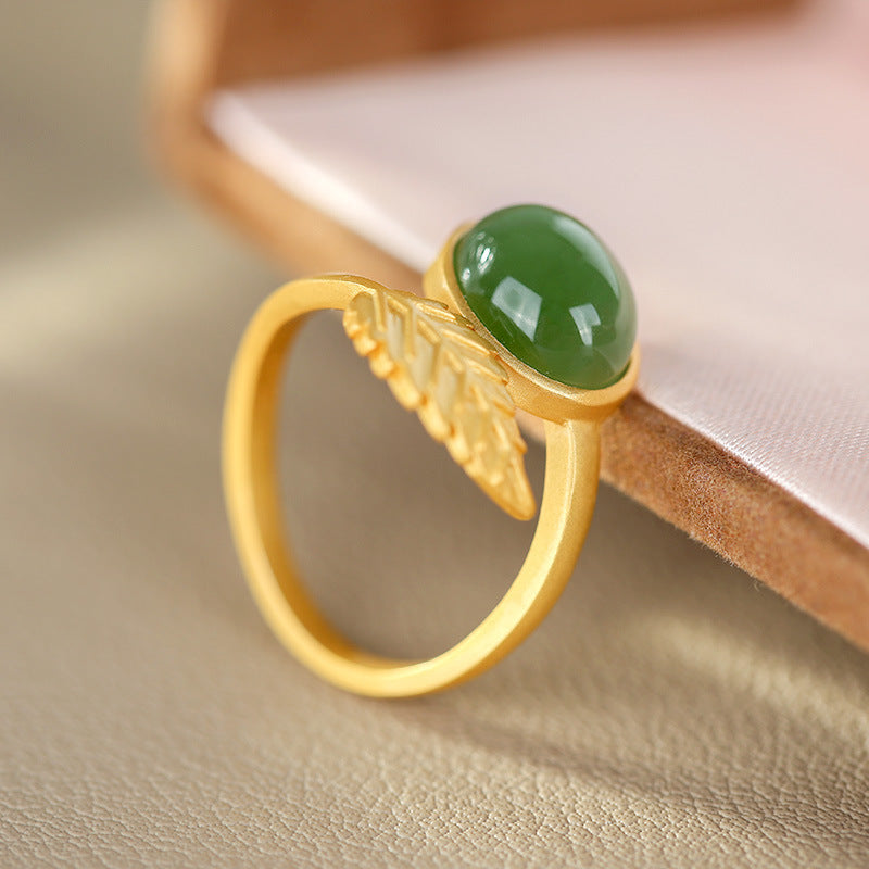 Oro Anello bellissimo con stile unico
