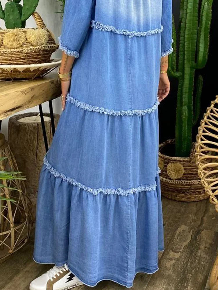 ER | Maxi abito con scollo a V