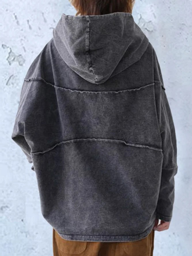 ER | Felpa con cappuccio in denim