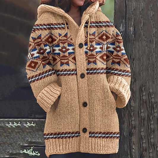 Vintage Southwest Totem Knitted Warm Sweater elevenforest