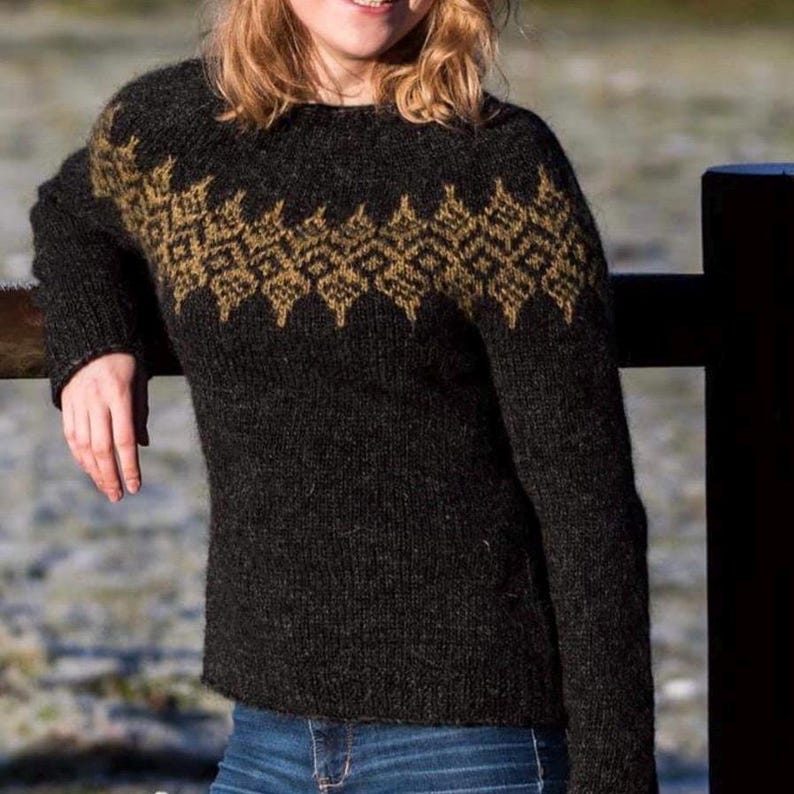 Vintage Fair Isle Knitted Warm Crew Neck Sweater elevenforest