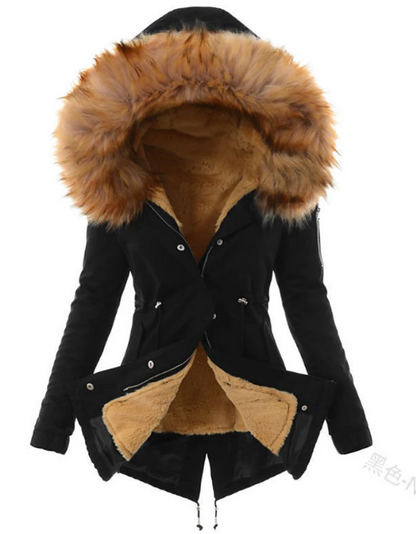 LP | elegante cappotto invernale in pelliccia sintetica