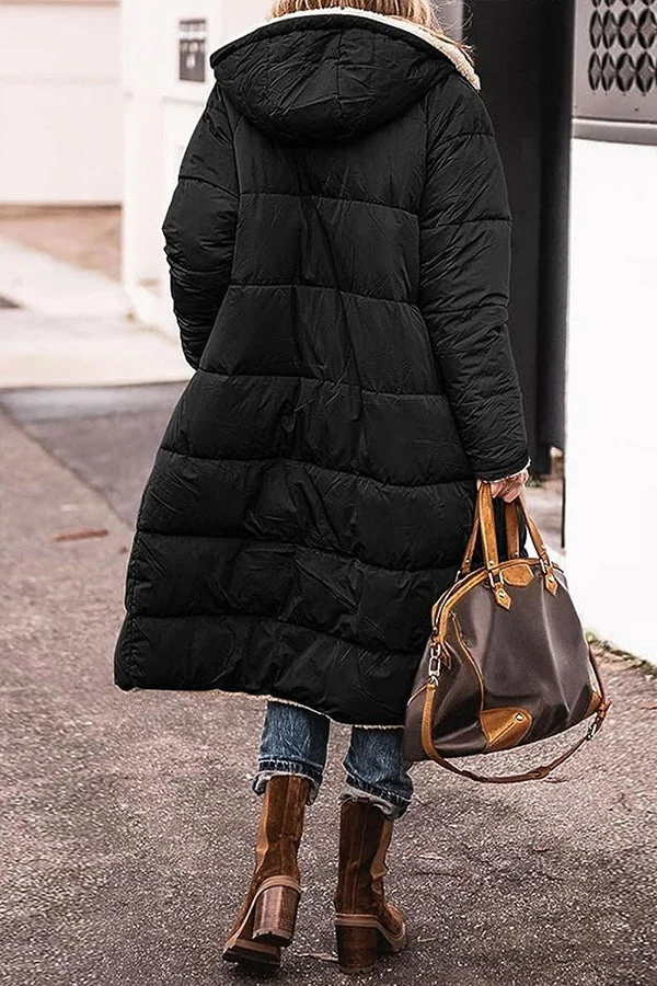 LP | Giacca di tendenza con cappuccio e colletto accentuato