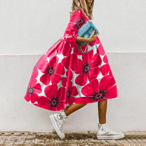 ER | Abito midi floreale