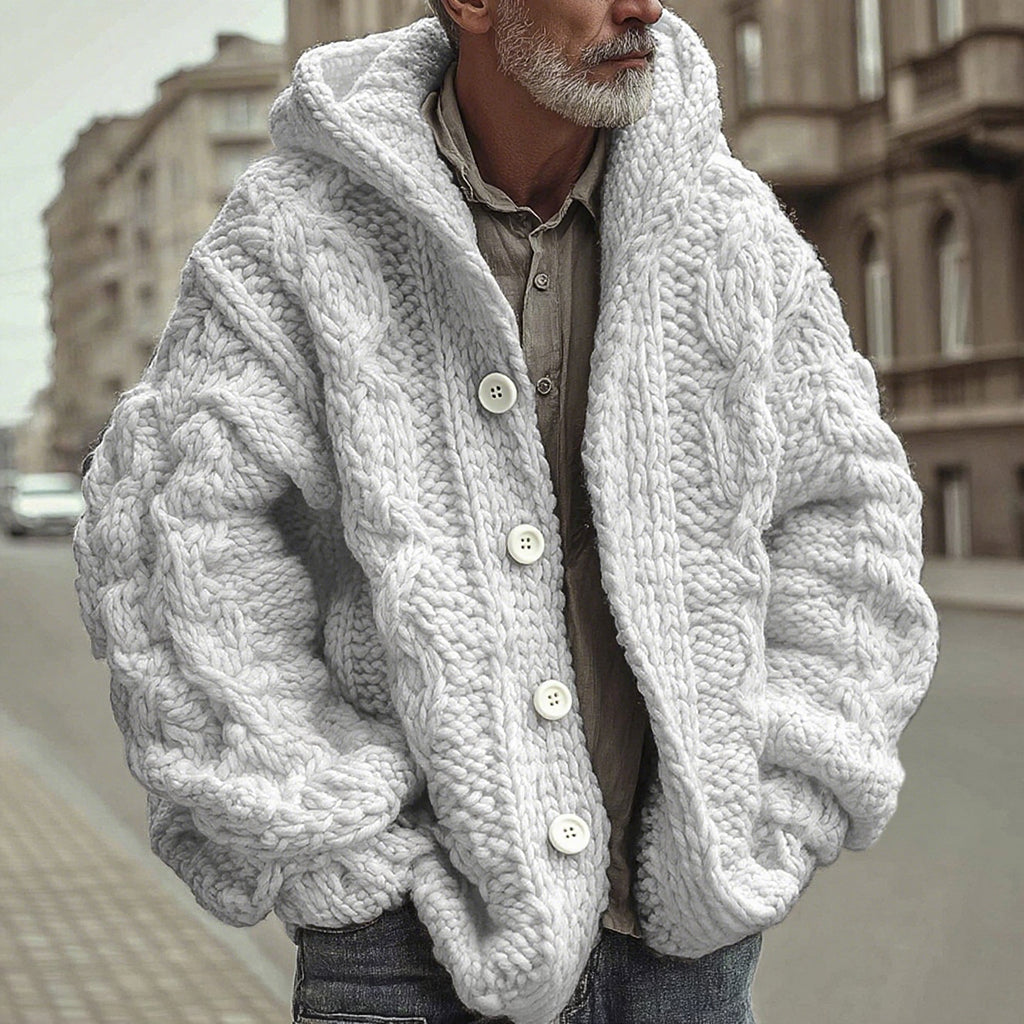 Men's Vintage Fairman Isle Jacquard Button Cardigan Sweater artswardrobe