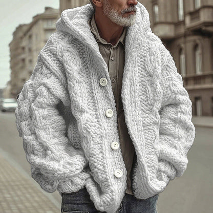 Men's Vintage Fairman Isle Jacquard Button Cardigan Sweater artswardrobe