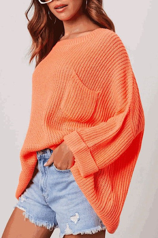 Flora® | Oversized knit sweater top