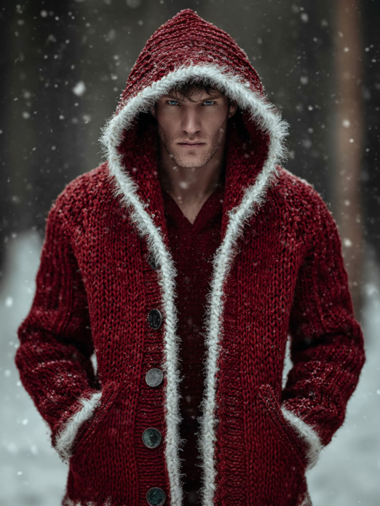 Men's Vintage Christmas Chunky Knit Contrast Sweater artswardrobe