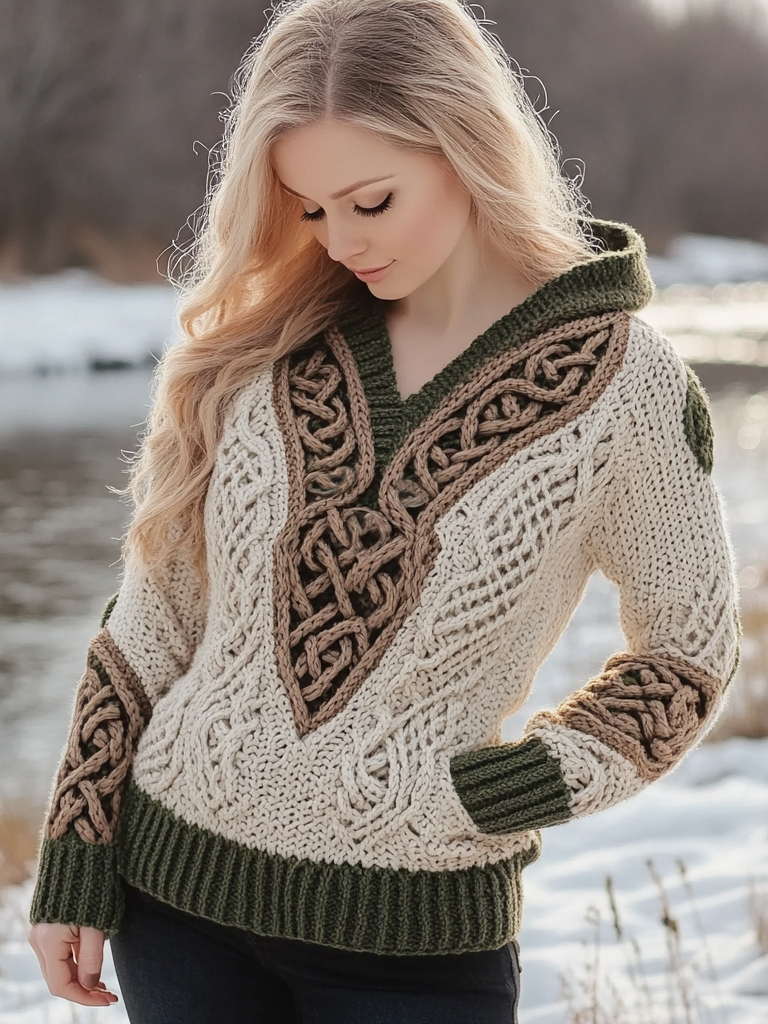 Maglione dal design curato