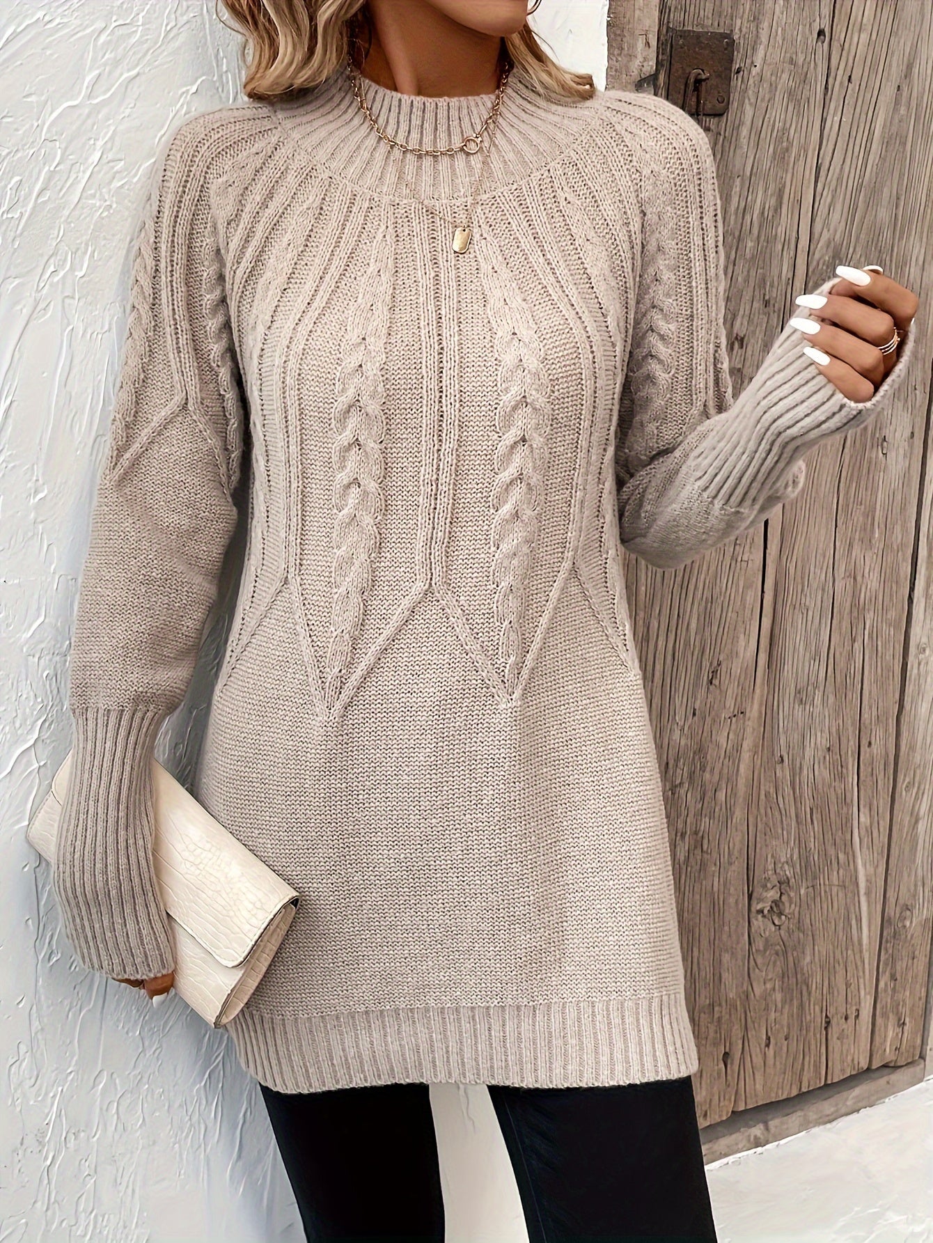 Karen® | Warm long women's sweater with merino wool