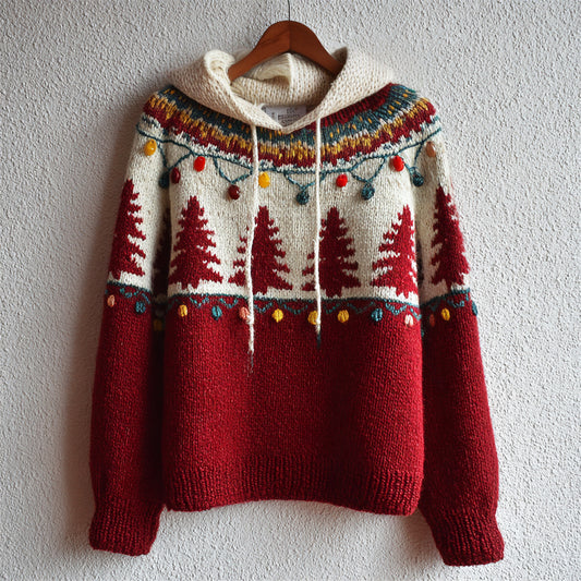 Comstylish Christmas Lights Design Women's Hooded Sweater