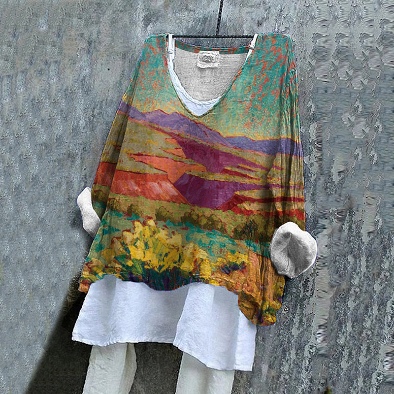 Comstylish Mountain Print Women'S Shirt