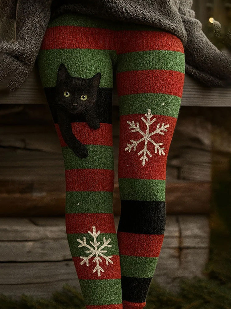 Women's Christmas Print Casual Leggings elevenforest