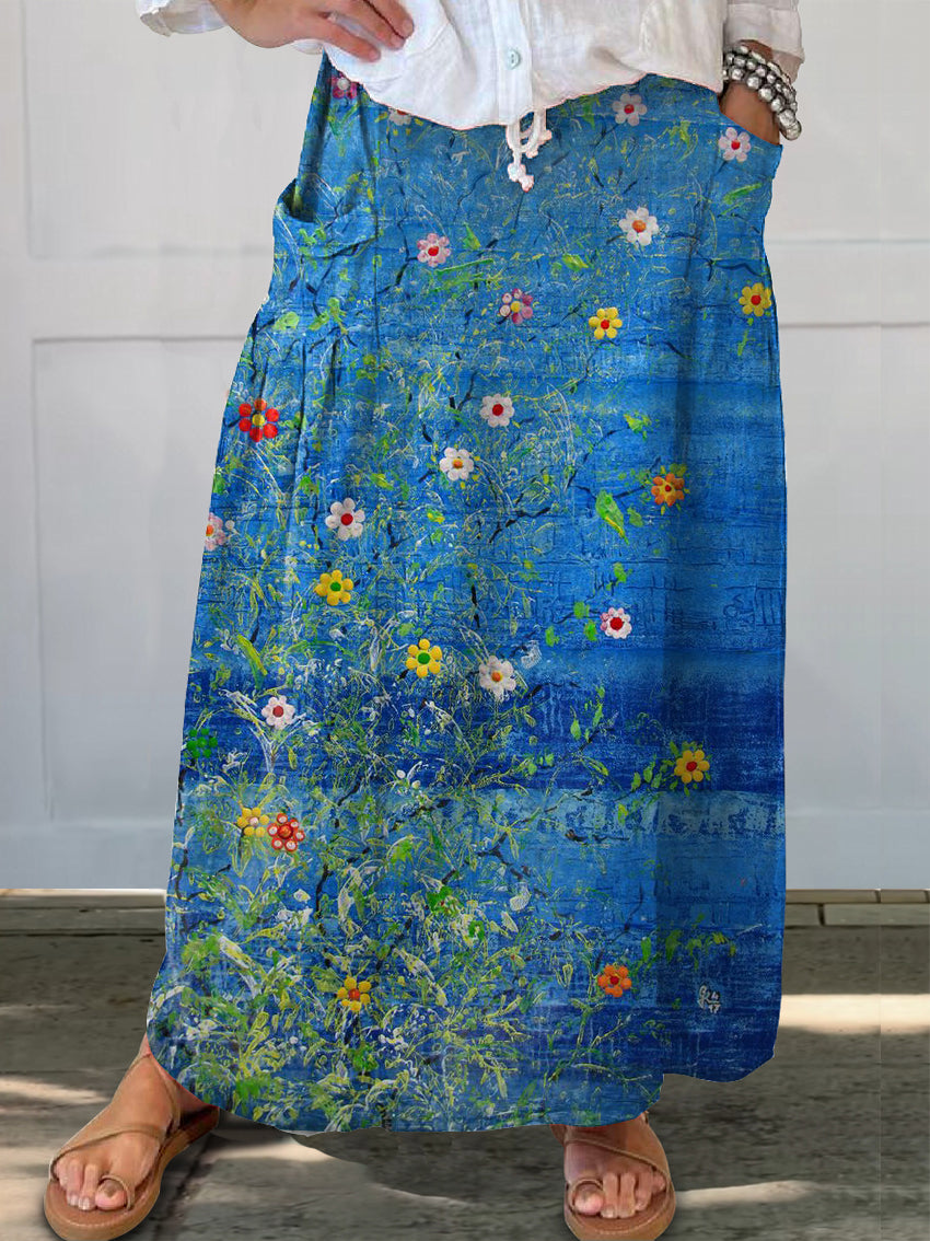 Women's Art Painting Hippie Print Skirt