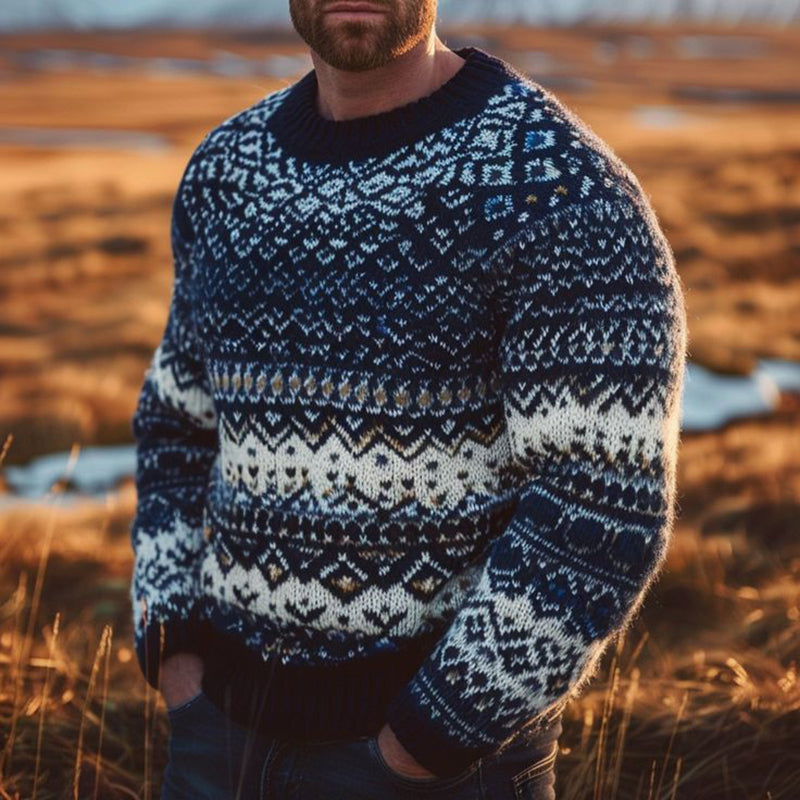 Fairman Island Warmth Knitted Jacquard Unisex Sweater elevenforest