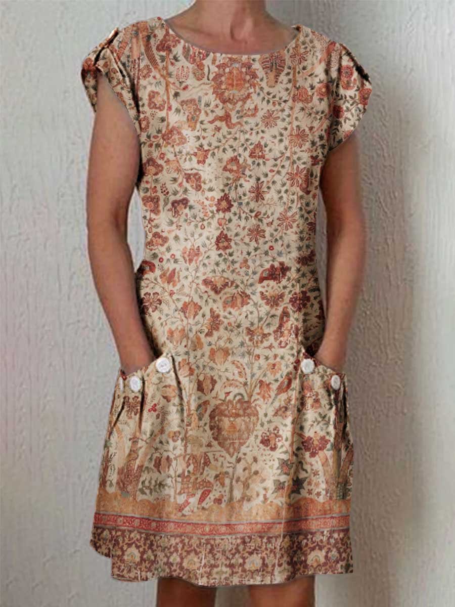 Women's Retro Classic Floral Pattern Dress
