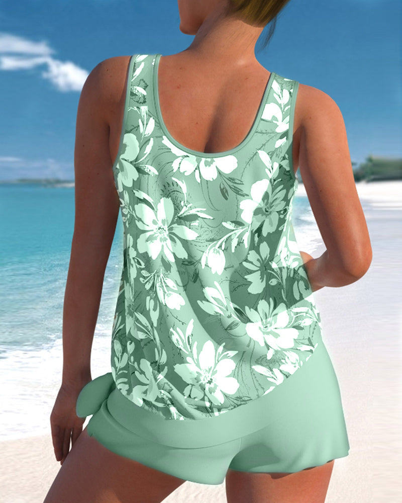ER | Tankini con stampa floreale