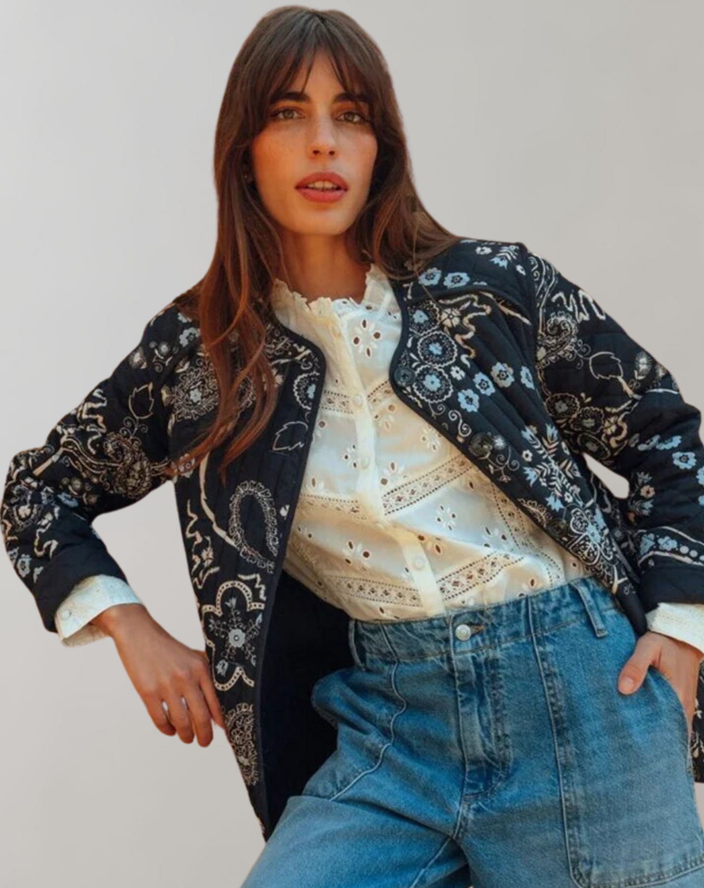 LP | Giacca morbida casual stampata