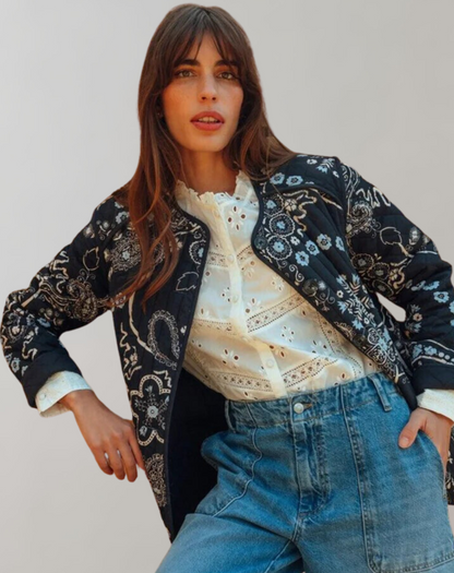 LP | Giacca morbida casual stampata