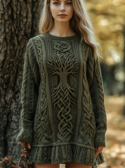 Tree Of Life Women's Sweater Dress elevenforest