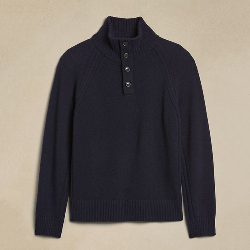 Men's Vintage Hand Knit Button Sweater elevenforest