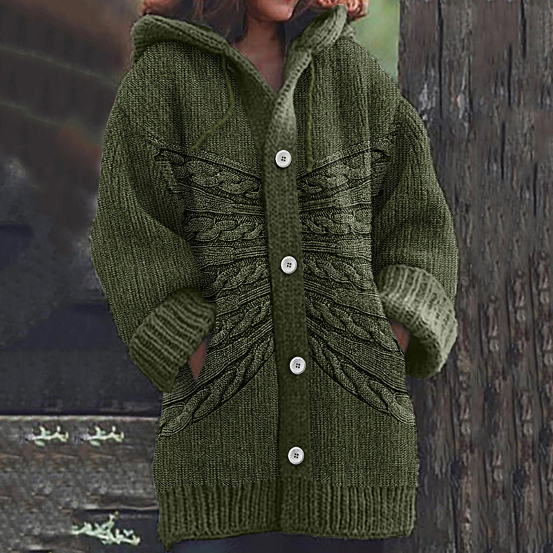 Vintage Tribal Jacquard Cozy Cardigan Sweater elevenforest